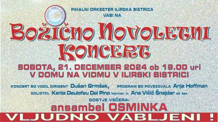 Božično-novoletni koncert pihalnega orkestra Ilirska Bistrica