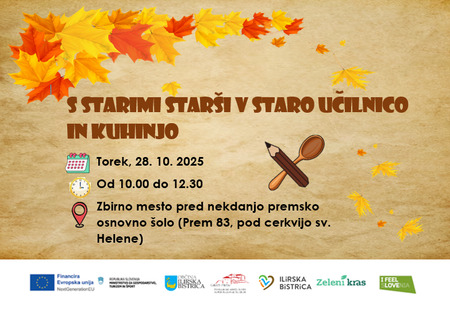 S starimi starši v staro učilnico in kuhinjo