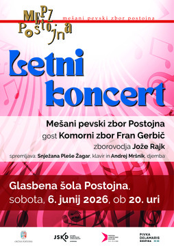 MePZ Letni koncert 2026 plakat
