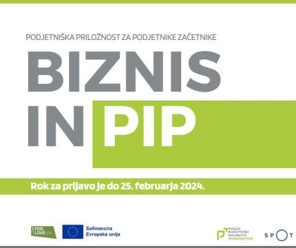 Poziv za vključitev v podjetniški program Biznis in PIP 2024