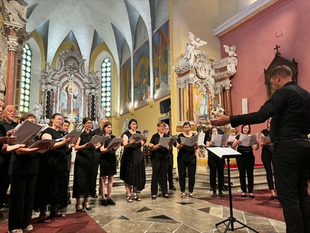 Koncertni del; dirigira udeleženec delavnice dirigiranja